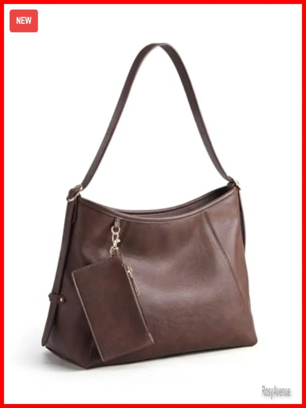 Hobo Bag for Women PU Leather Crossbody Tote Multi-pocket Shoulder Handbag